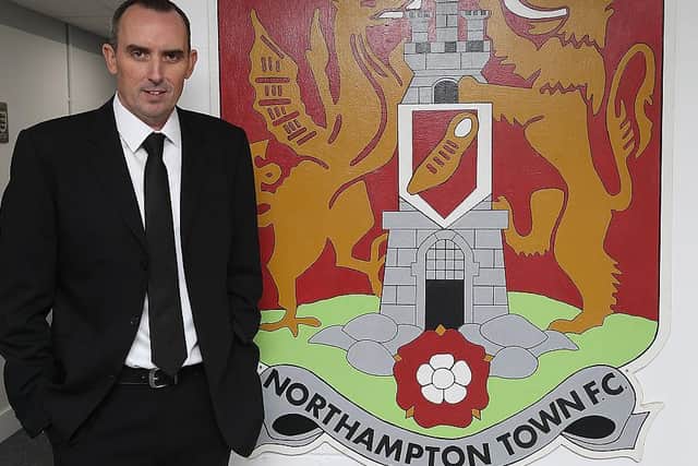 Northampton Town FC owner Kelvin Thomas after taking over in 2015. Photo: Getty Images