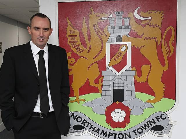 Northampton Town FC owner Kelvin Thomas after taking over in 2015. Photo: Getty Images