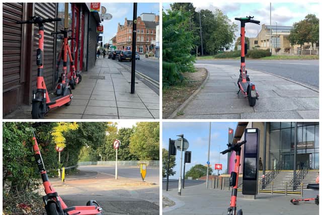 Discarded e-scooters are being left all over town