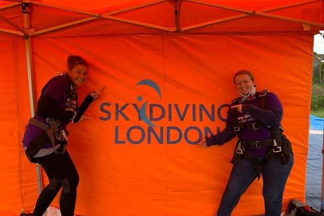 Nicole after her skydive.