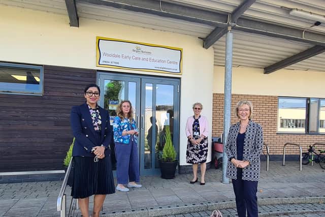 Pinder Chauhan (Client Relations Manager at Bright Horizons and Councillor for Sixfields Division on Northamptonshire County Council), Caroline, Ros, Andrea