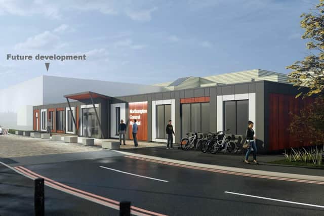 An impression of how the new entrance will look.