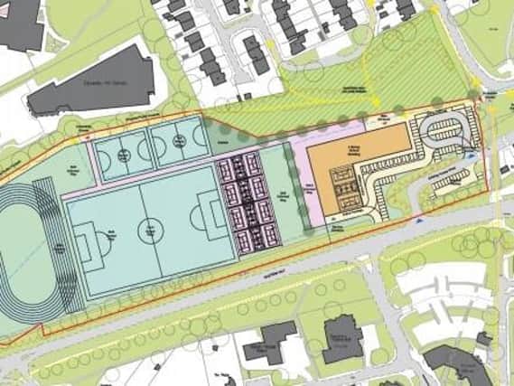 A sketch of how the new school could look on the Eastern Way site.