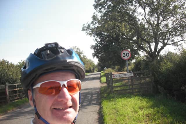 Michael Leszczyszyn en route to Yelvertoft as part of the 50-mile Cycle4Cynthia course around Northamptonshire