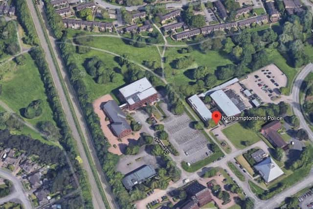 Officers believe the girl walked across the park to the rear of Weston Favell Police Station