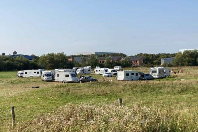 Travellers moved onto land near Pineham Lock six weeks ago