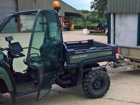 This John Deere Gator vehicle was stolen from Denford Ash Farm and is still missing.