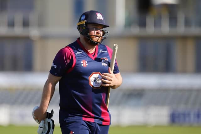 Paul Stirling trudges off after getting out for a duck