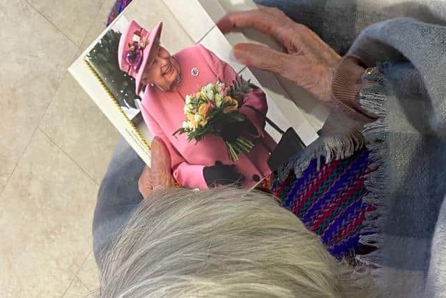 Kathleen was thrilled to finally recieve her card from The Queen.