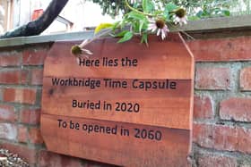 The hope is that someone will dig up the time capsule in 40 years time.