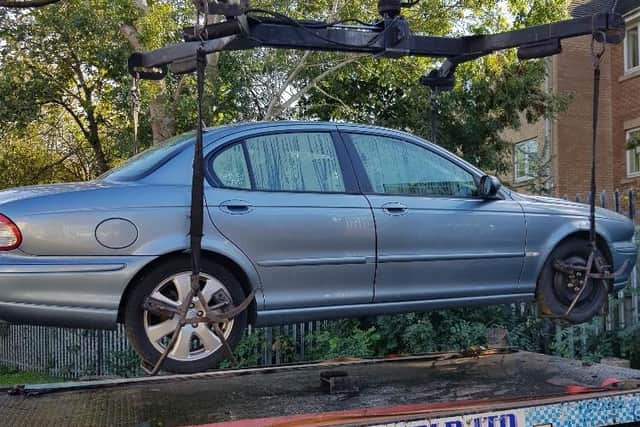 The vehicle removed had no insurance or MOT and the users were reported for anti-social behaviour three times.
