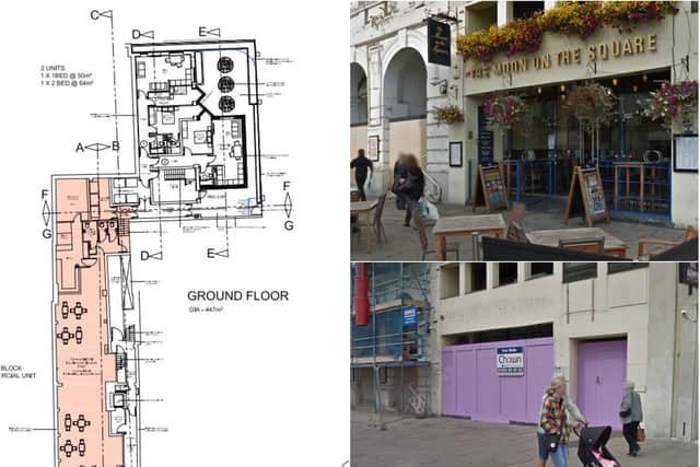 A plan has been submitted to redevelop the former Moon on the Square pub.