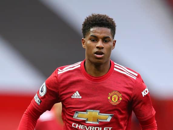 Manchester United striker Marcus Rashford has taken a keen interest in food poverty. Photo by Alex Livesey/Getty Images