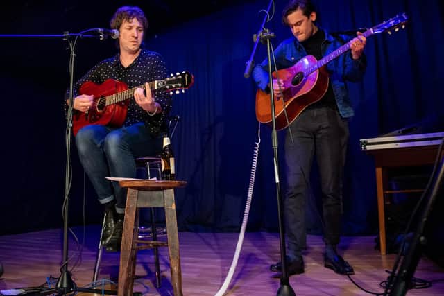 Andy Crofts pictured performing with fellow Moons band member Chris Watson at The Playhouse Theatre in Northampton last December (Picture: David Jackson)