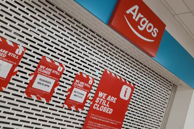Argos' Wellingborough store has remained shut since March
