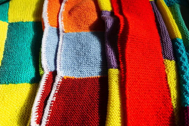The blankets have been made with love for charities in the town.