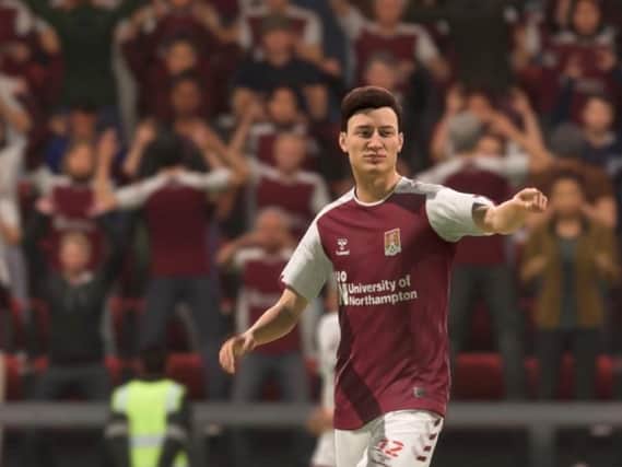 Cobblers player Scott Pollock from the FIFA video game