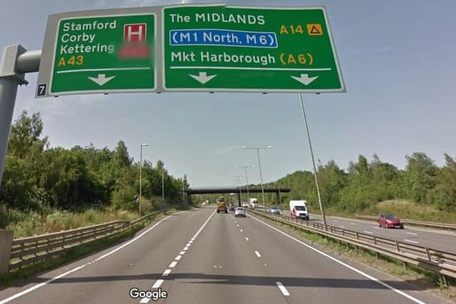 The A14 was shut at Junction 7 for 21⁄2 hours following the crash on Sunday night