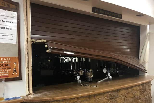 Thieves caused thousands of pounds worth of damage to a sports club overnight.