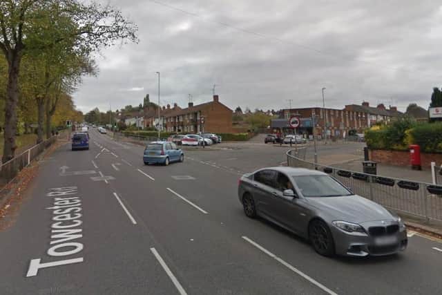 Towcester Road was closed following the accident on Wednesday morning