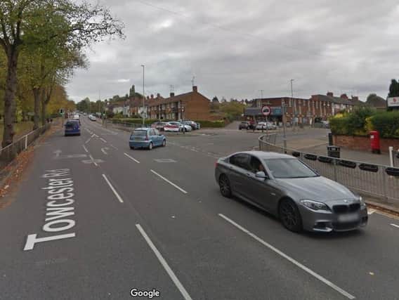 Towcester Road was closed following the accident on Wednesday morning