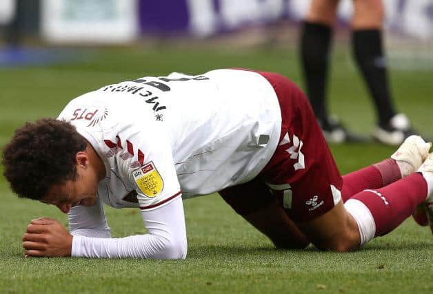 McWilliams was eventually forced off with cramp.