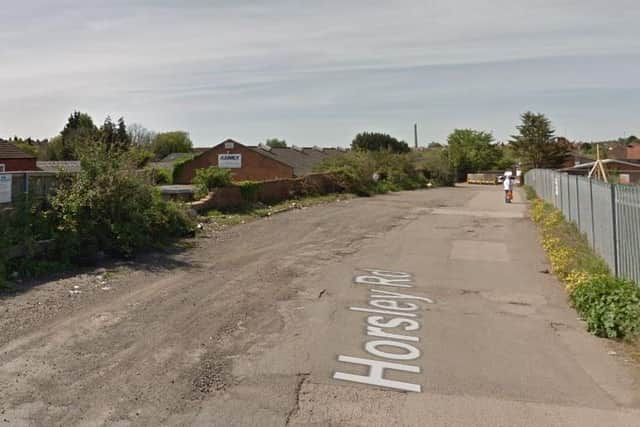 Police and firefighters answered a 999 call after reports of a blazing vehicle in Horsley Road at around 1am on Tuesday