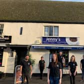 Jenny's Restaurant staff (Francesca pictured front centre) are helping to feed poorer children with a free hot meal this half term.