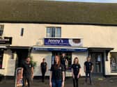 Jenny's Restaurant staff (Francesca pictured front centre) are helping to feed poorer children with a free hot meal this half term.