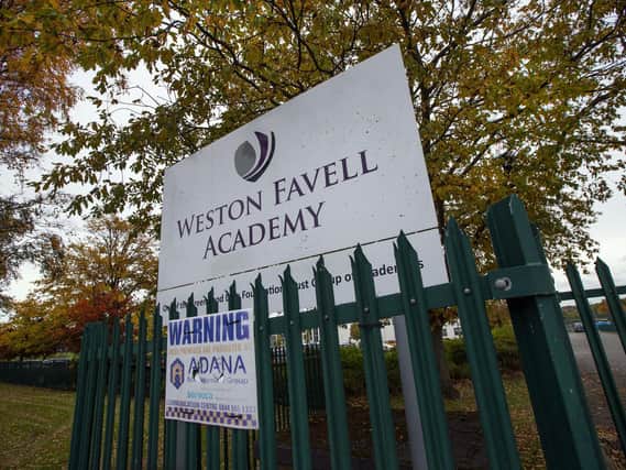 Weston Favell Academy shut on Monday night due to staff shortages. Pictures by Kirsty Edmonds.