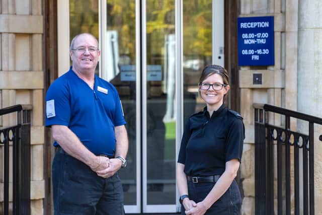 Superintendent Emily Vernon, head of the Force Control Room pictured with Joe O'Connor, the team manager of the Force Control Room.