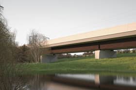 An artist's impression of the proposed viaduct at Thorpe Mandeville