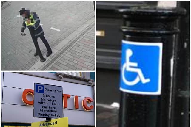 A series of "unofficial" disability stickers on Abington Street were removed by council traffic wardens.