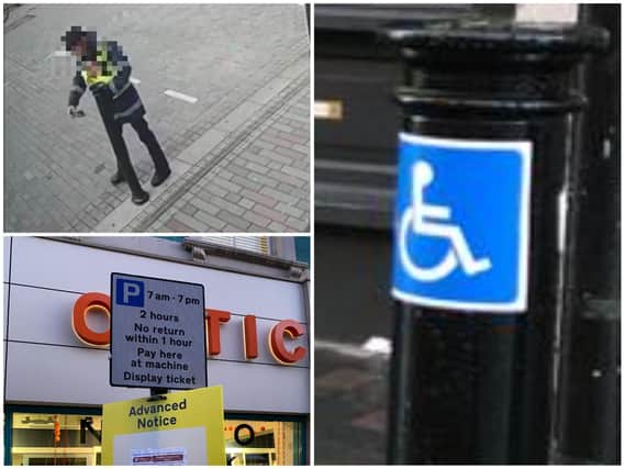 A series of "unofficial" disability stickers on Abington Street were removed by council traffic wardens.