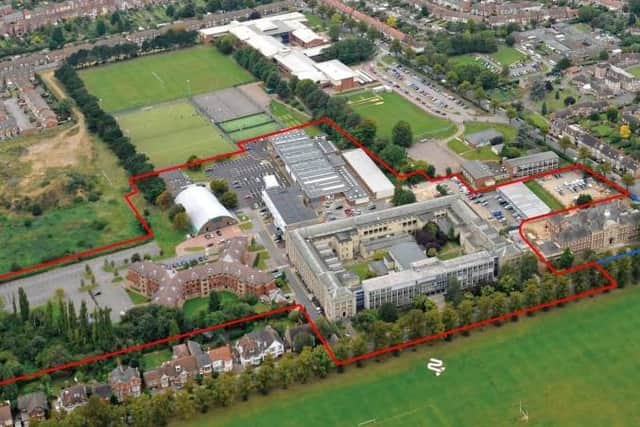 The application site is shown in red, which is next to the Racecourse.