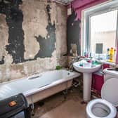 The family bathroom has been left looking like this following unfinished revamp works. Pictures by Kirsty Edmonds.