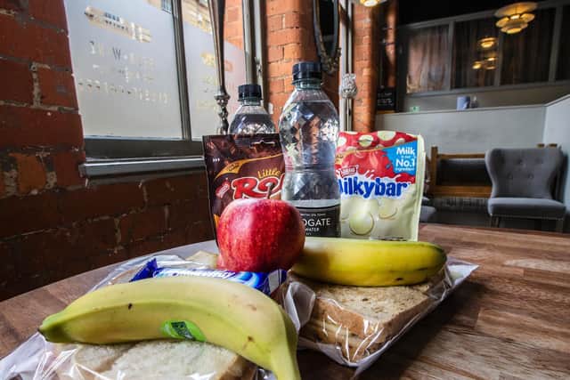 Each parent who expressed an interest for their child was given a free lunch bag including a sandwich, fruit, treats and a drink. Pictures by Kirsty Edmonds.