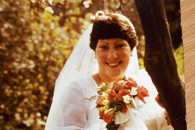 Jeanette on her wedding day