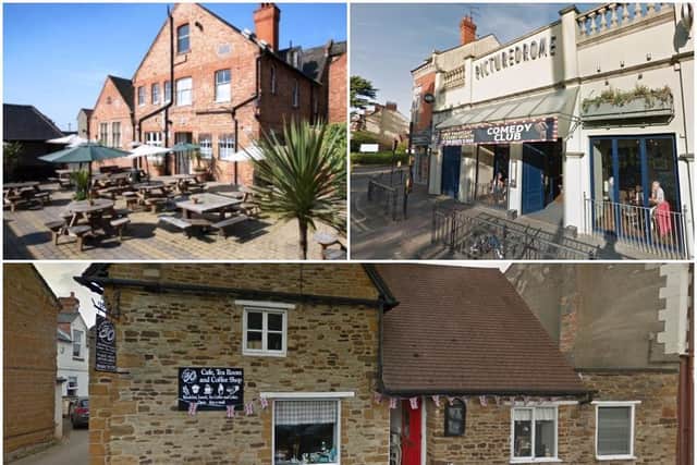 (Clockwise from top left) The Old White Hart in Cotton End, Far Cotton, The Picturedrome in Kettering Road and Number 50 Tearoom in High Street, Duston. Photos: Google