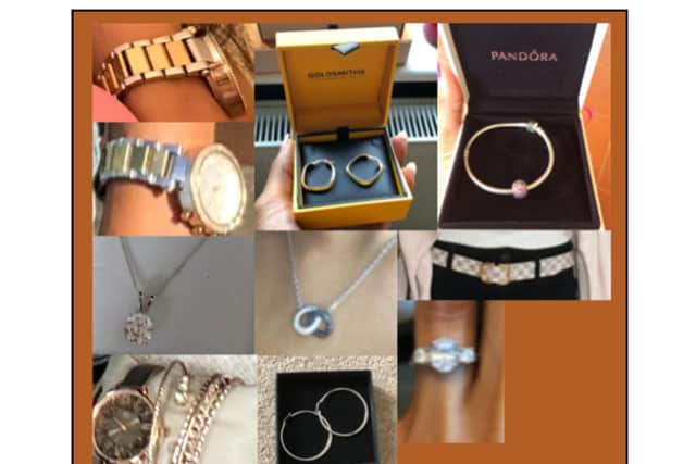 Police issued a photo of some of the items stolen from a property in Kettering last month. Photo: Northamptonshire Police