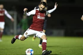 Ricky Holmes was back in action for the Cobblers on Tuesday. Pictures: Pete Norton
