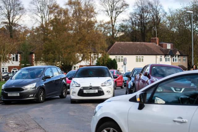 Glastonbury Road is very busy at school pick up times, causing problems for larger vehicles and two-way traffic.