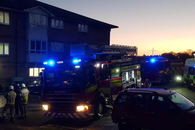 Firefighters were called out at 3.30pm today