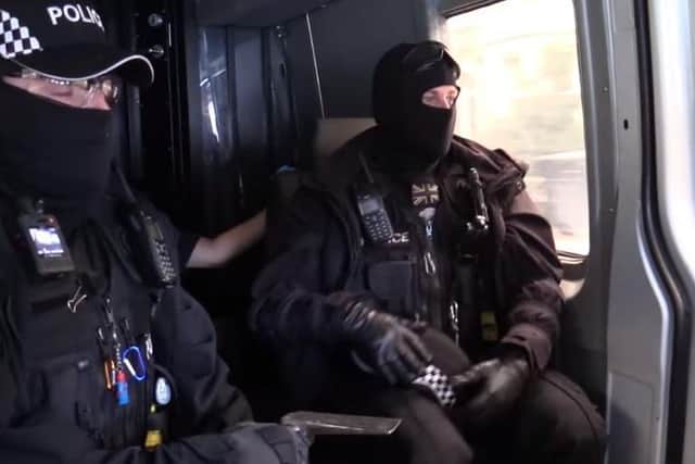 Officers from the Northampton Priority Team head out on another job in town. Photos: Northamptonshire Police