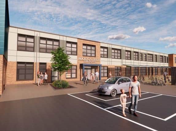 A 3D render of how Buckton Fields Primary School will look once its completed. Photo: Preston Hedge’s Academy Trust