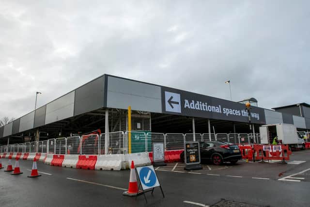 The car park is undergoing lengthy improvement work. Photo: Leila Coker.