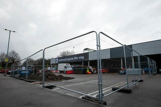 The work will be paused in December to allow extra parking spaces during the festive period.