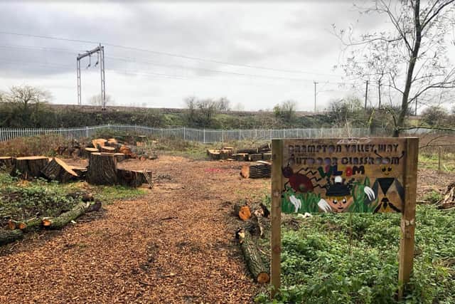The trees surrounding the Brampton Valley Way Outdoor Classroom have been felled.