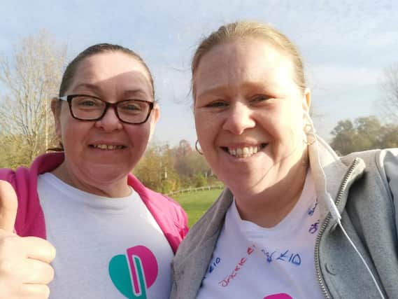 Alison and Jemma pictured together ready to take on the challenge.