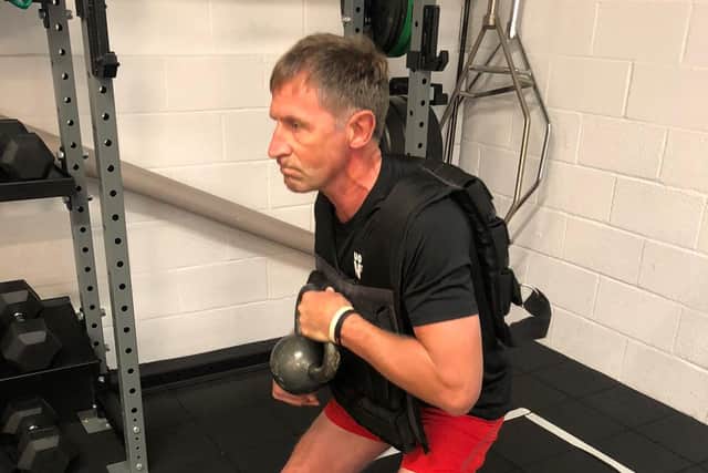 Andy Ibbott training for his hike to the Mount Everest base camp next year